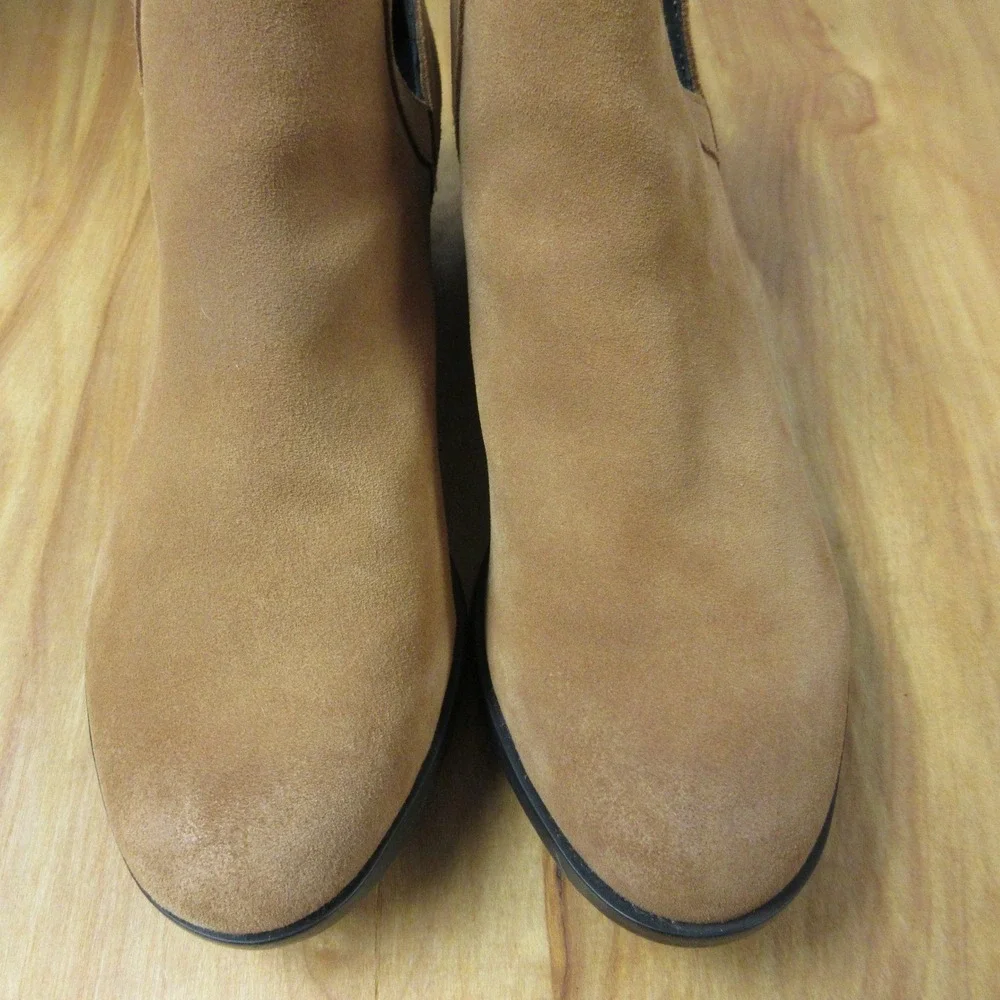 SOREL Lolla Cut-Out Bootie Womens‎ 10 Camel Brown Suede Leather Ankle Boots NEW
